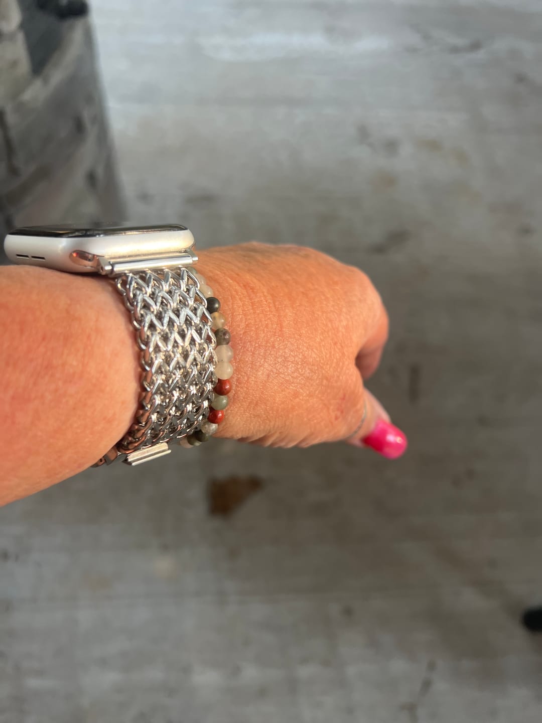 Customer photo review of Valencia Stainless Steel Apple Watch Band