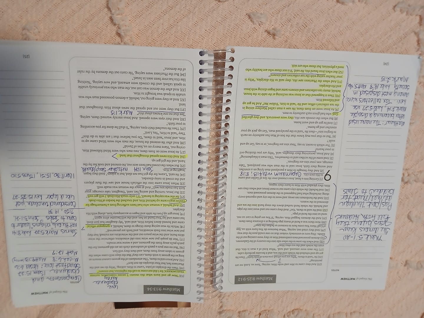 Customer photo review of Spiral Bible™ - NASB - New Testament - Flake