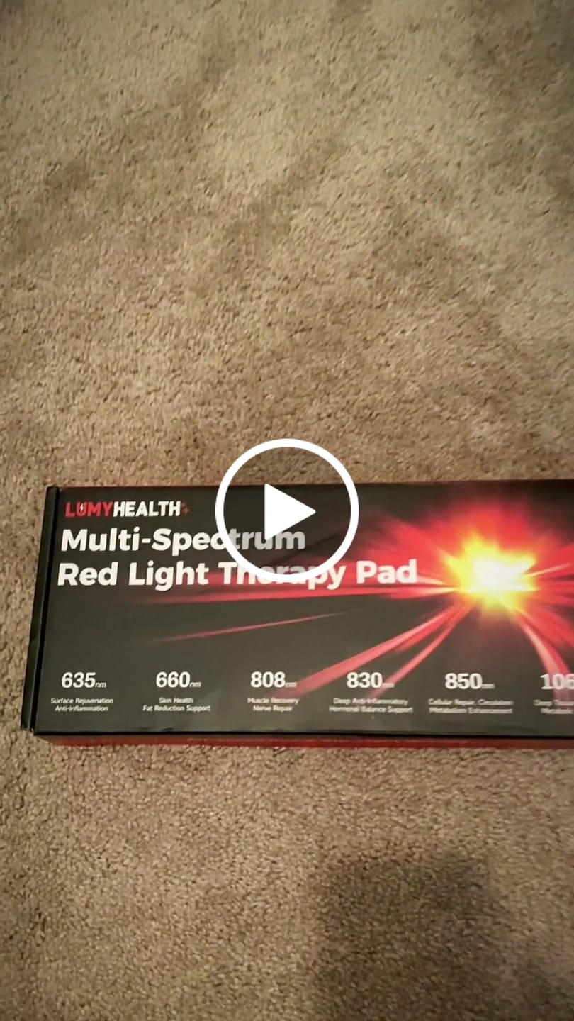 Customer video review of Lumyhealth Multi-Spectrum Red Light Therapy Pad