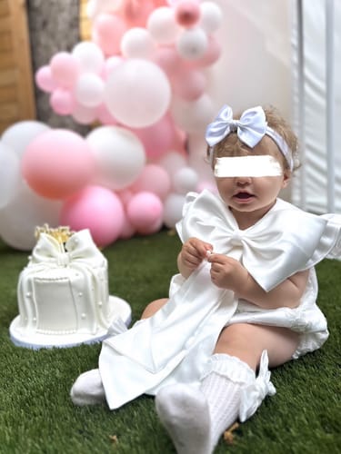 Customer photo review of Baby Girl Cute Dress Infant Flower Girl Fluffy Princess Dress