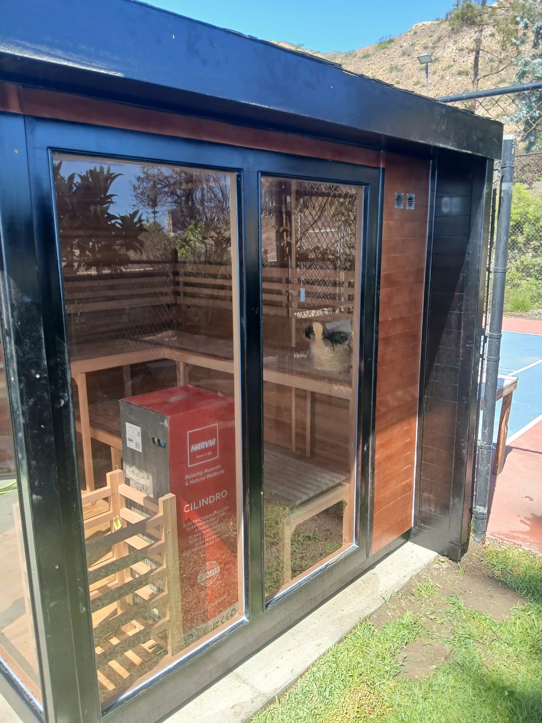 Customer photo review of SAUNASNET® Nordic Panorama Glass-Wood Outdoor Sauna Cabin – Modern Luxury Horizon View Design Terra 02