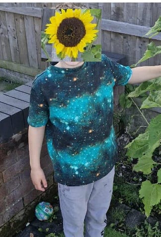 Customer photo review of Green Space Constellation French Terry Fabric