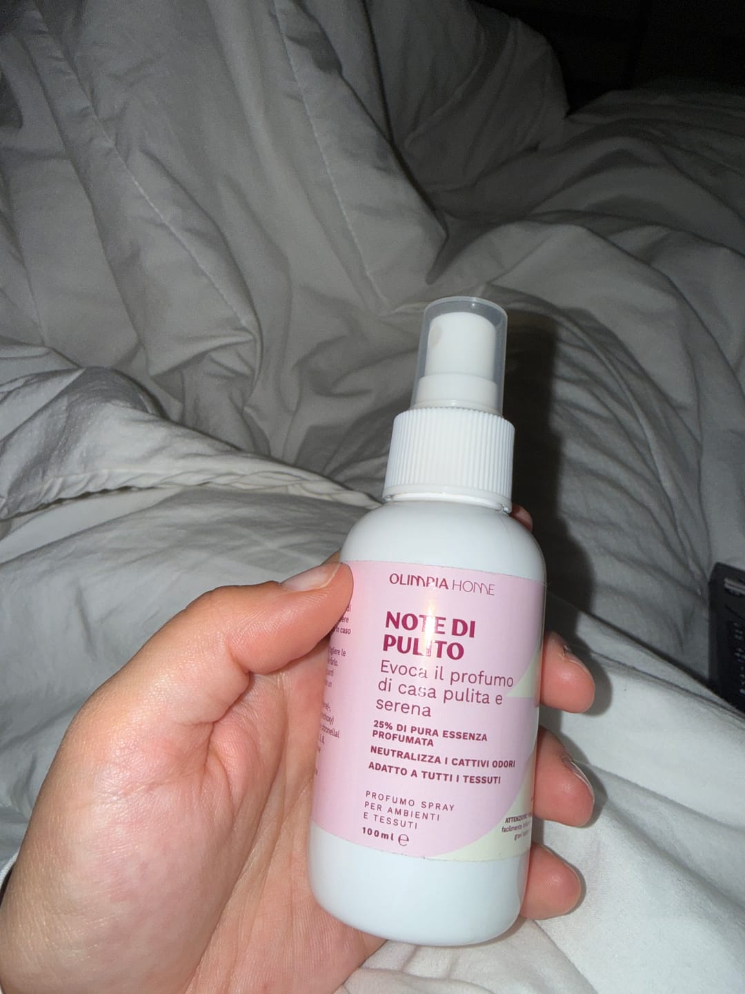 Customer photo review of Profumo spray per tessuti Note di Pulito ml.100