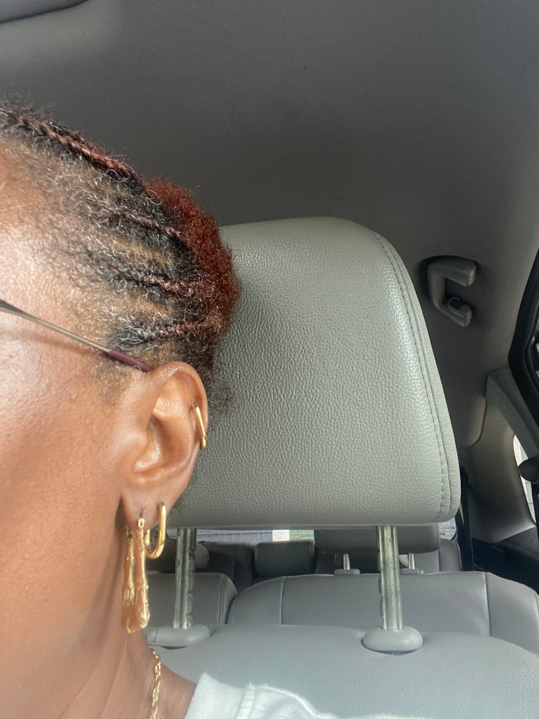 Customer photo review of Paper Clip Hoop Earrings
