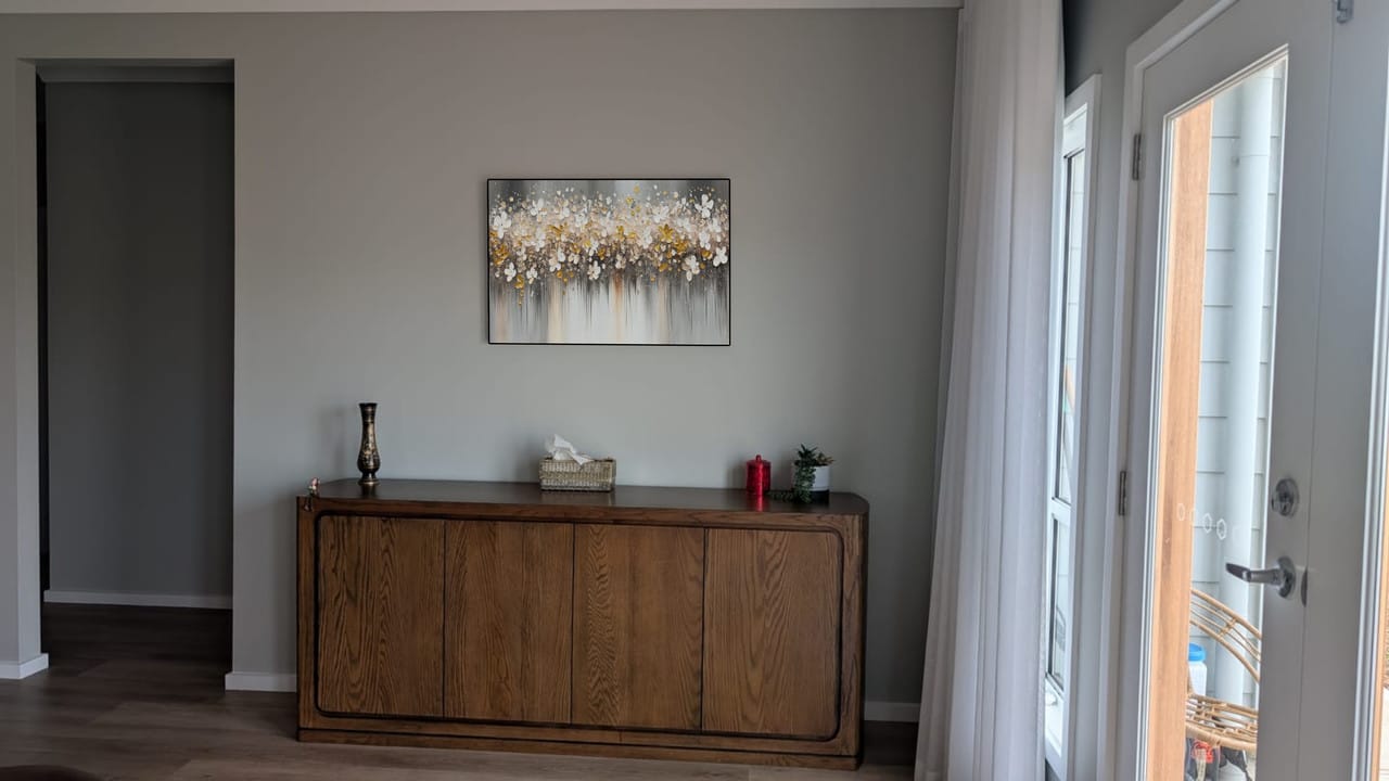 Customer photo review of Abstract Flower And Tree Textured Canvas Art #MF003