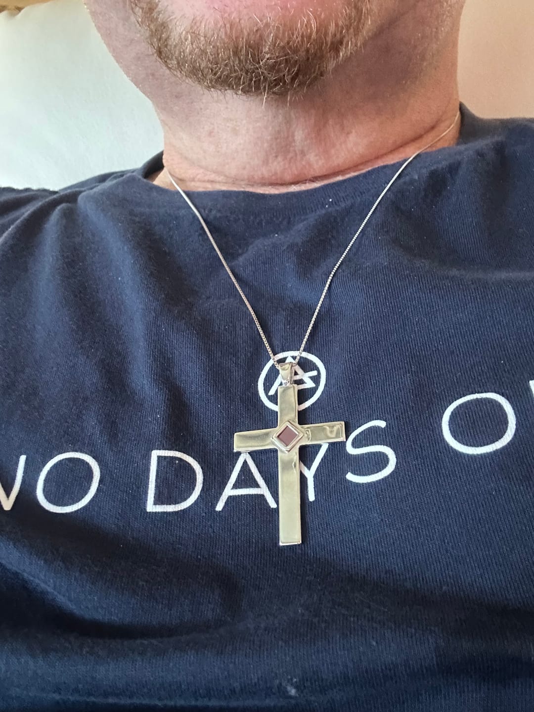 Customer photo review of Classic Cross Necklace