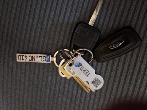 Customer photo review of Kennzeichen Schlüsselanhänger Mini Nummernschild Metall