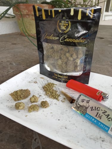 Customer photo review of Gold Spectrum THCA Flower - Top Quality Strain of the Month