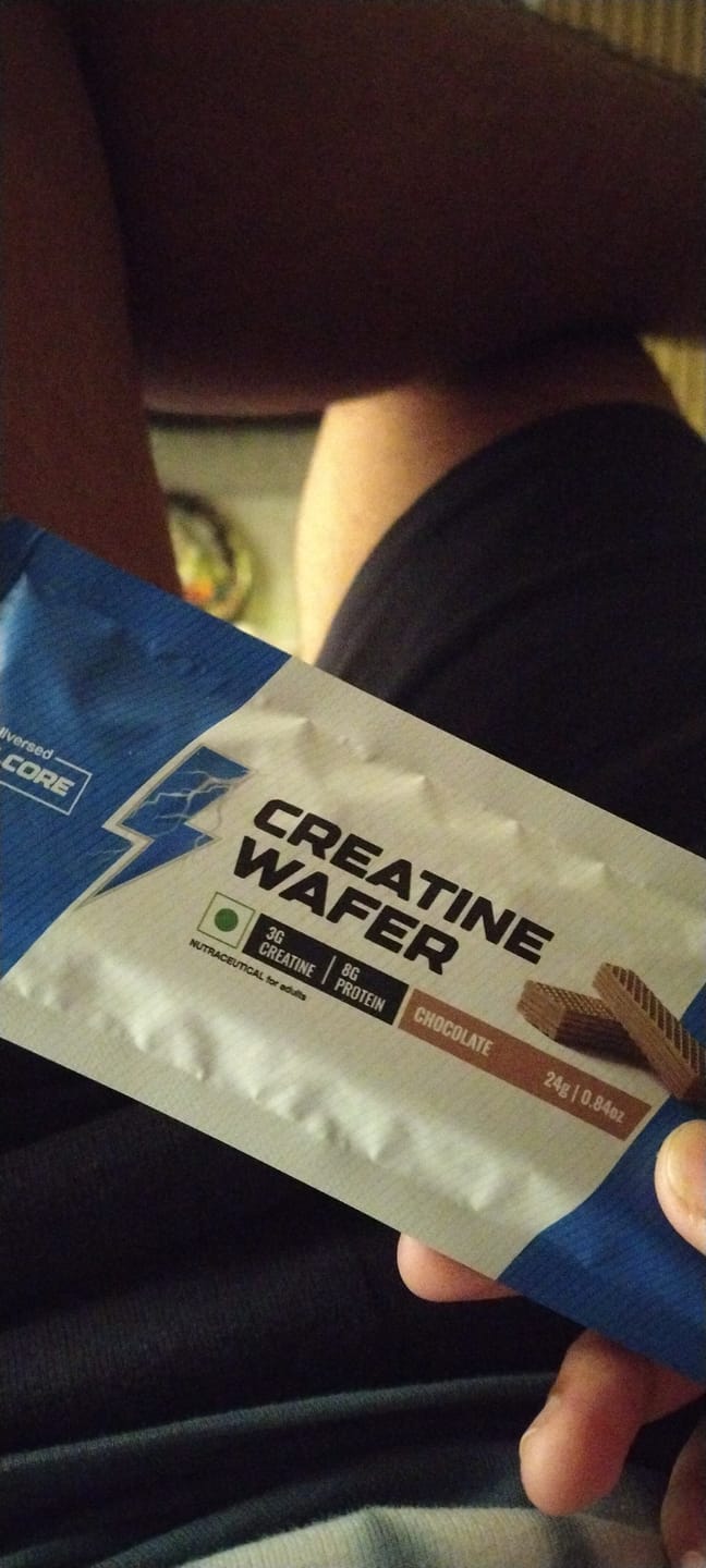 Customer photo review of Wellcore - Creatine Wafer Bar | Chocolate Flavour (Pack of 6)
