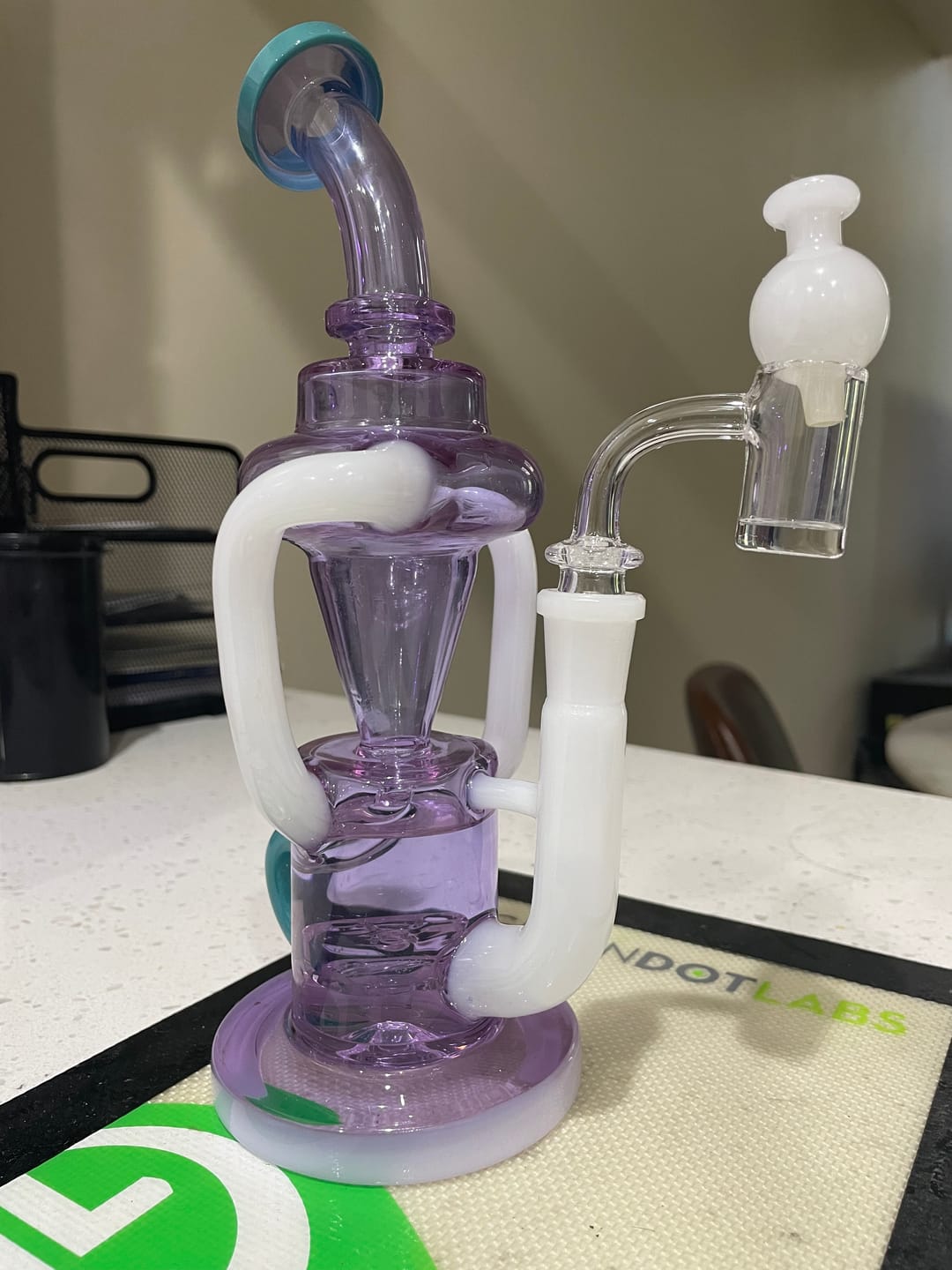 Customer photo review of 10" AFM Glass Palermo Double Glass Recycler Dab Rig