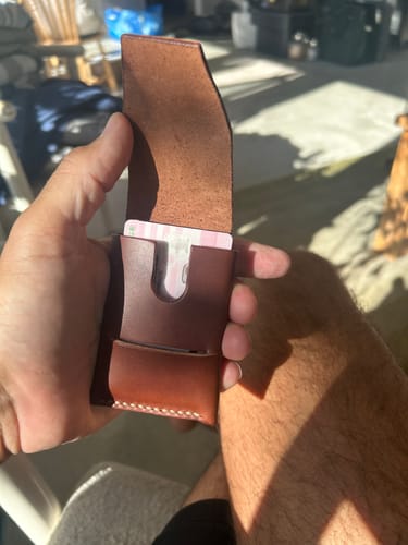 Customer photo review of Slimmad plånbok i äkta läder