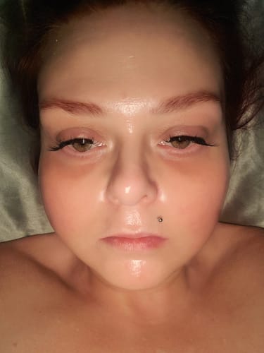 Customer photo review of Collagen Night Wrapping Mask