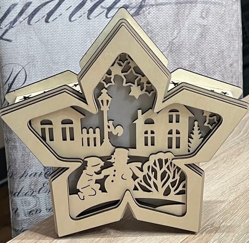 Customer photo review of Christmas star candle holder 3 bundle laser cut svg file