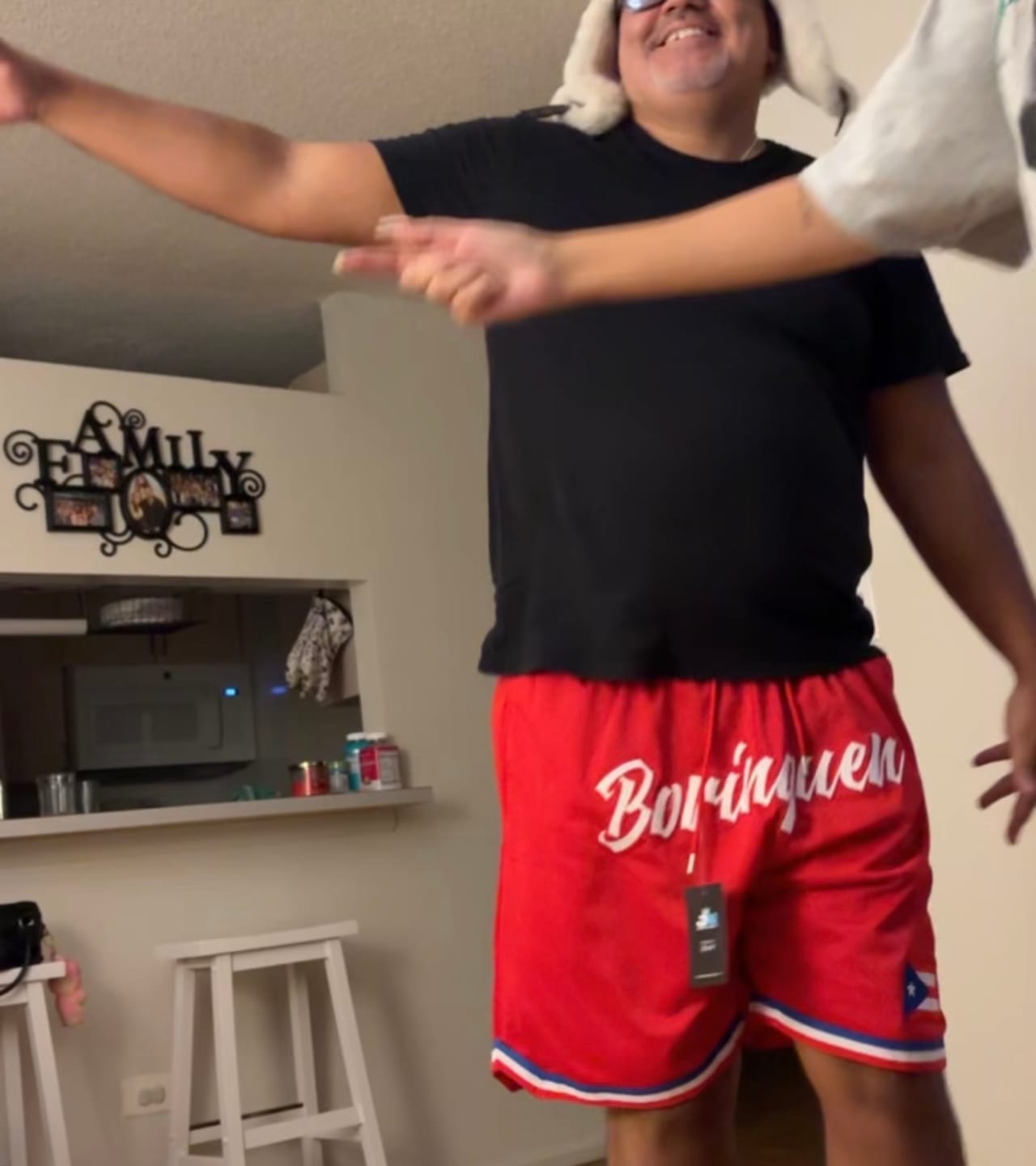 Customer photo review of Puerto Rico 'Borinquen' Heritage Basketball Shorts