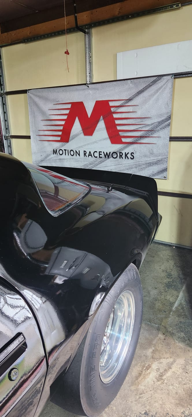 Customer photo review of Motion Raceworks Shop Banner 3'x6'