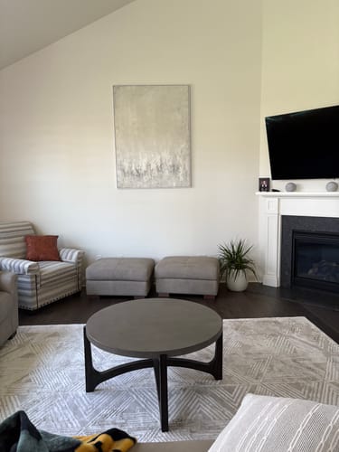Customer photo review of Gray And White Minimalist Painting #ABAV103