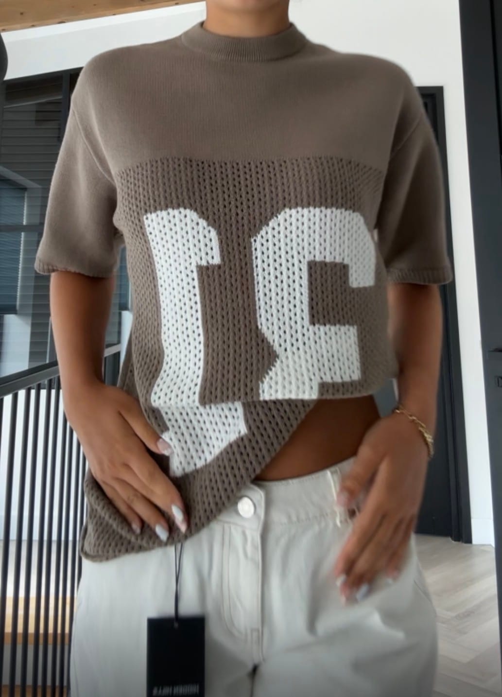 Customer photo review of KNIT JERSEY TAUPE