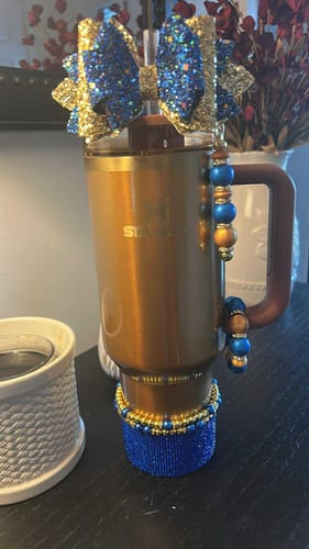 Customer photo review of ROYAL BLUE BLING Tumbler Boot -fits 40oz New!