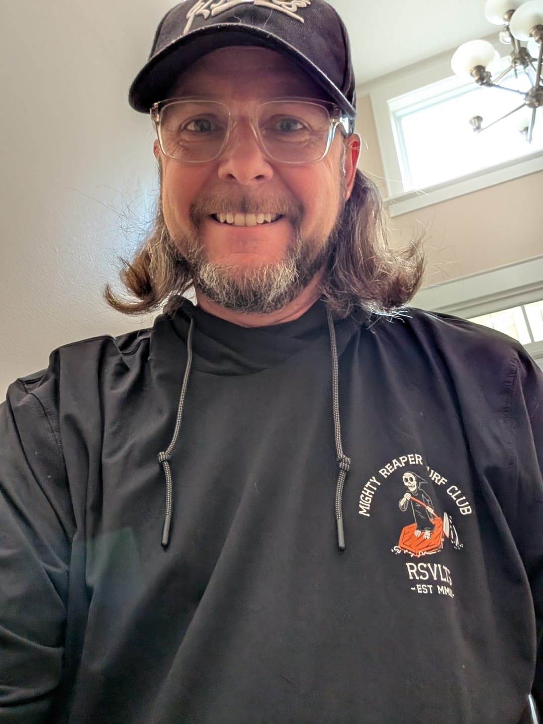 Customer photo review of Mighty Reaper Surf Club – Performance Hoodie