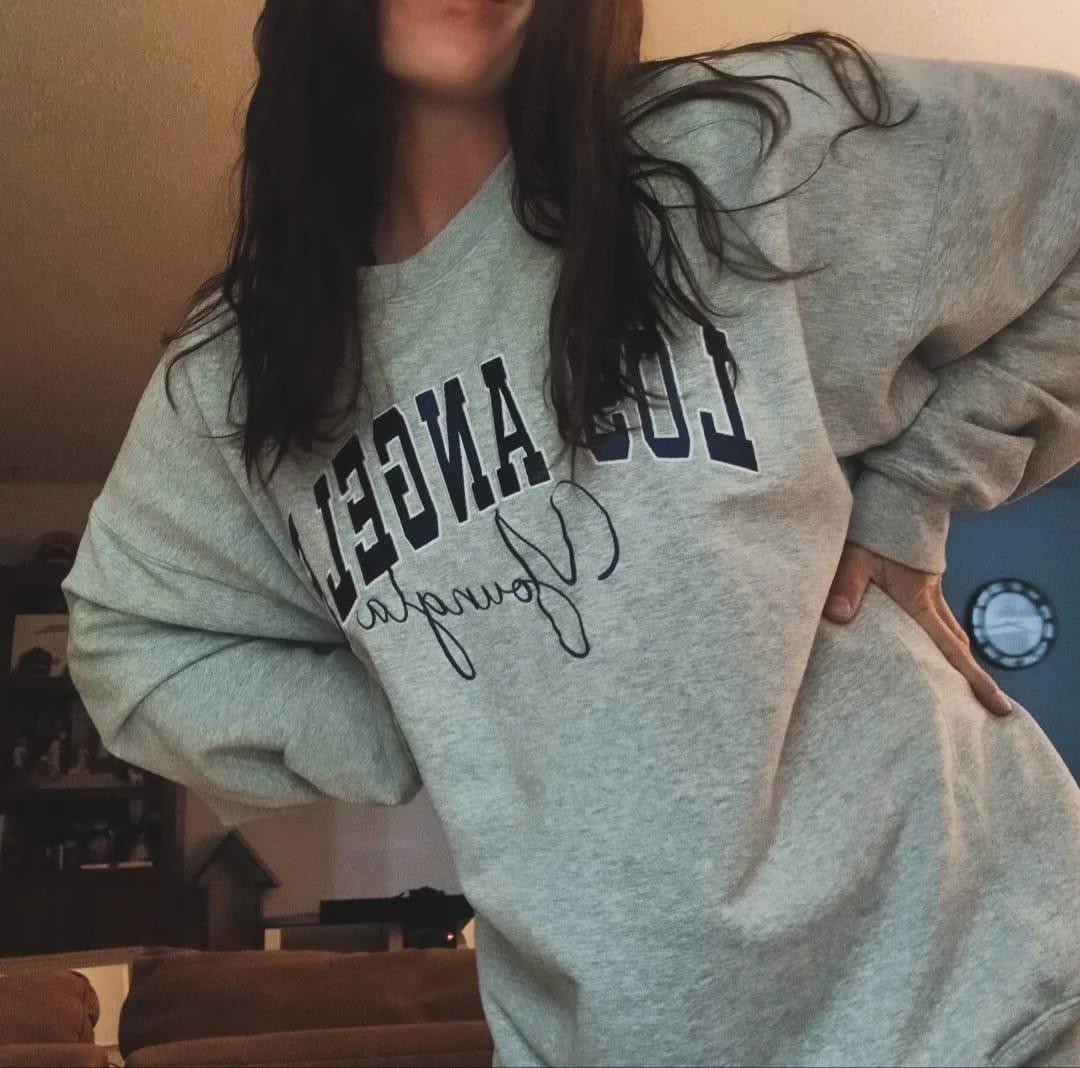 Customer photo review of W563 Varsity Crewneck