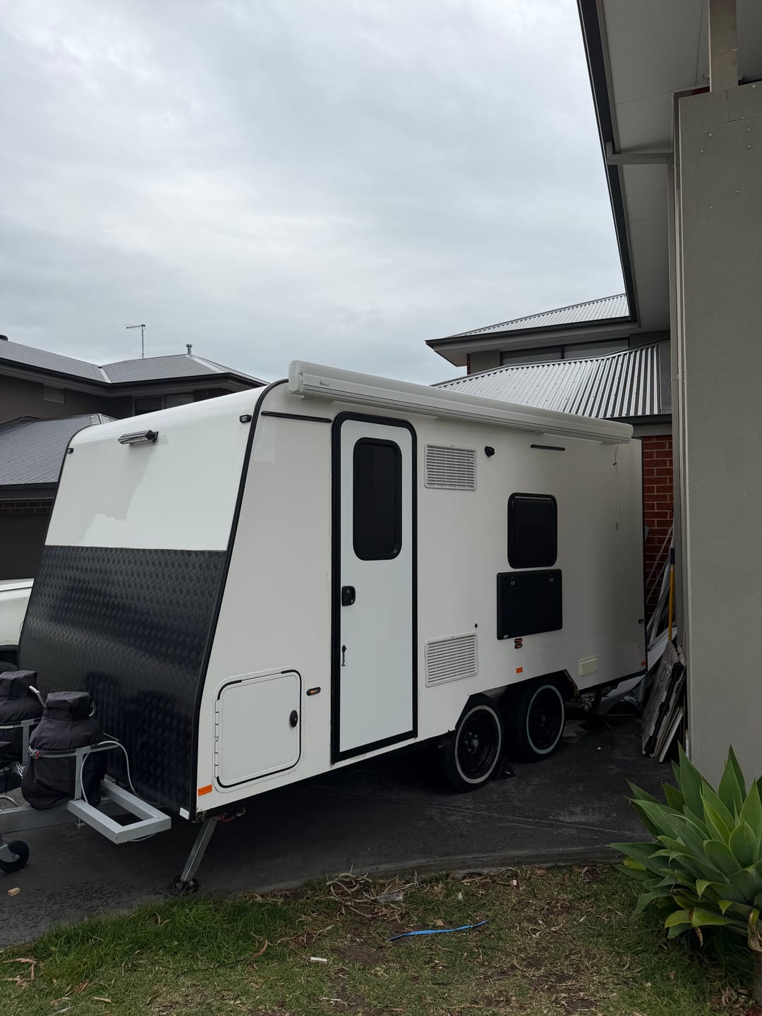 Customer photo review of 12Volt Electric Cassette Box Caravan Awning - W5500NM