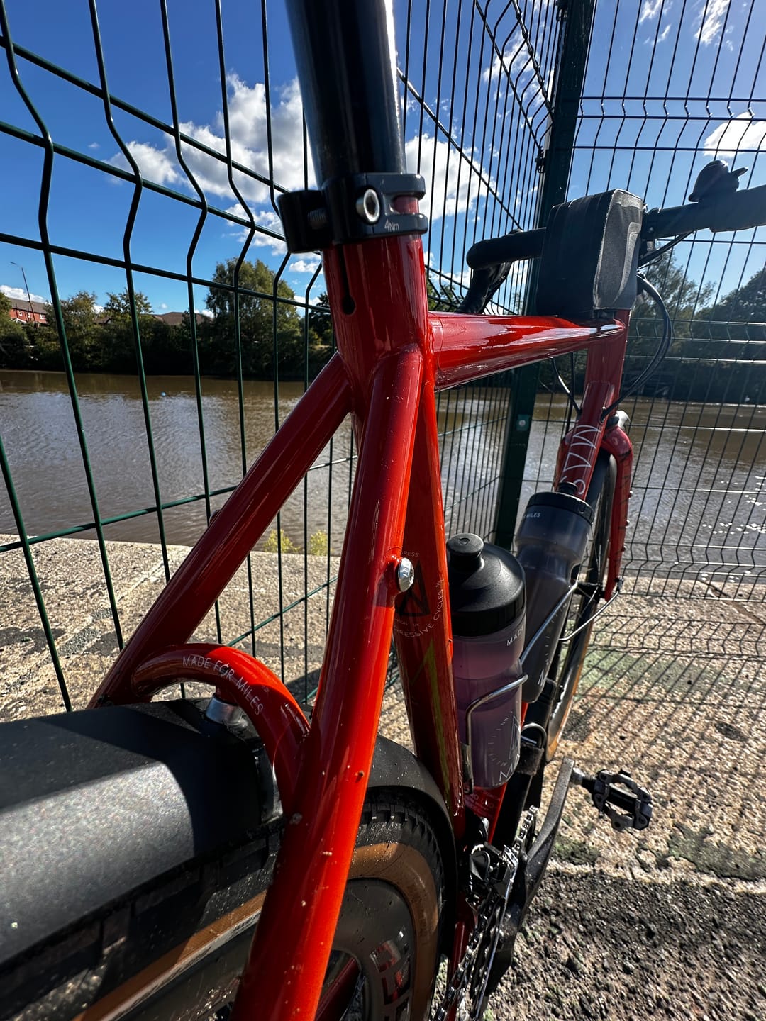 Customer photo review of Stainless Steel Water Bottle Cage