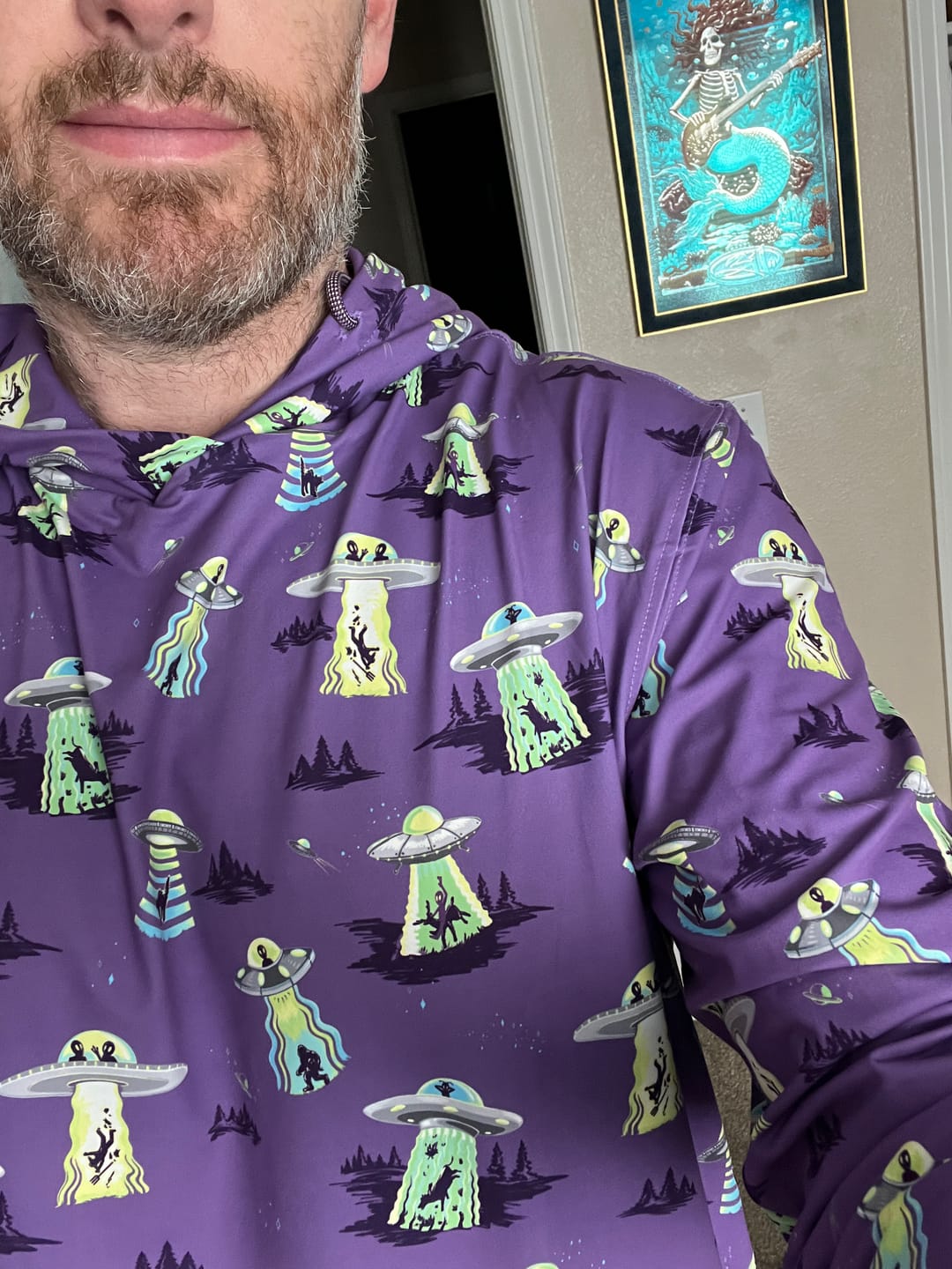 Customer photo review of Scream Me Up! – Performance Hoodie