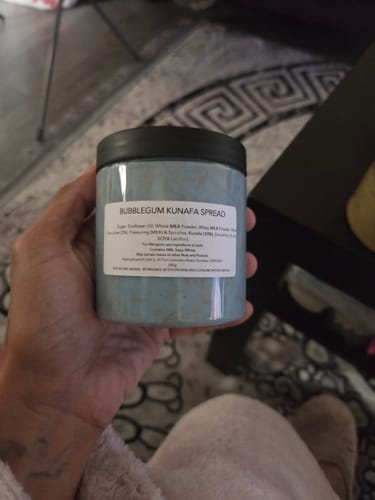 Customer photo review of Bubblegum Kunafa Spread - Choose Your Size
