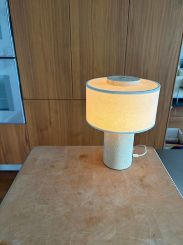 Johan J. review of Auríe Portable Lamp | Travertine Stone & Linen image 1 out of 2