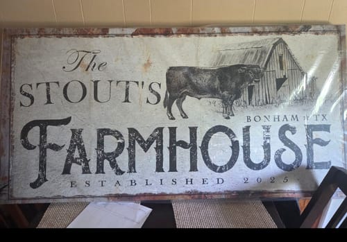 Customer photo review of Rustic Farmhouse Sign