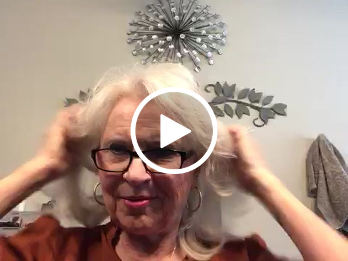 Customer video review of 3x5 Inches Virgin Human Hair Toppers Mono Base Platinum Blonde #60