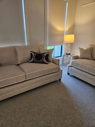 Customer photo review of Inter Coco Beads Navy Lumbar Cushion 35 x 53cm