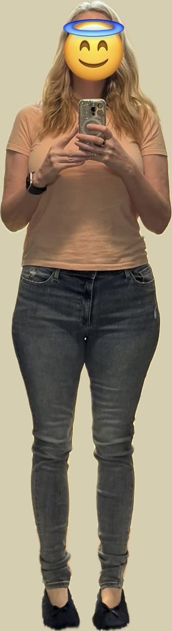 Customer photo review of Reid Tall High Rise Skinny Jean - Grey Wash