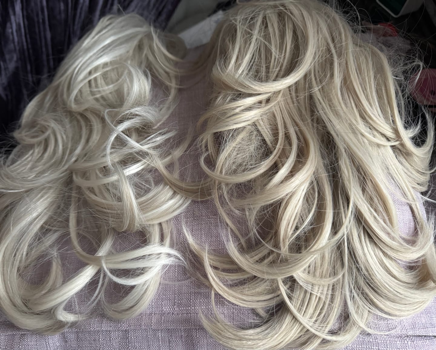 Customer photo review of Stranded Medium Flicky Clip-on Ponytail - Colour #101 New Love
