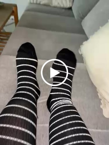 Customer video review of Støttestrømper