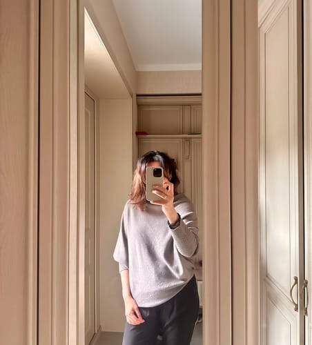 Customer photo review of Asymmetric Draped | Mink