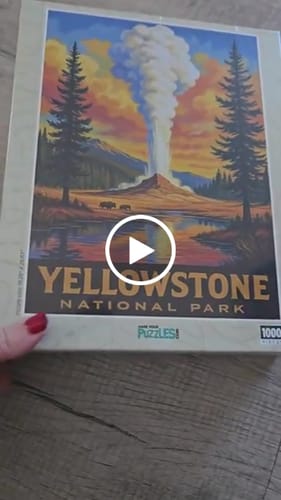 Customer video review of Yellowstone National Park Geyser Jigsaw Puzzle | Made in the USA