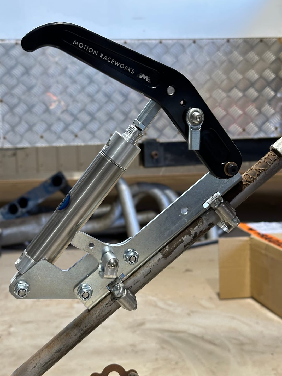 Customer photo review of Motion Raceworks Black Billet CO2 Activated Parachute Handle Release Lever & Cable Mount Kit 14-030BLK