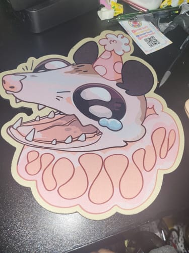 Customer photo review of Party Possum Mouse Pad