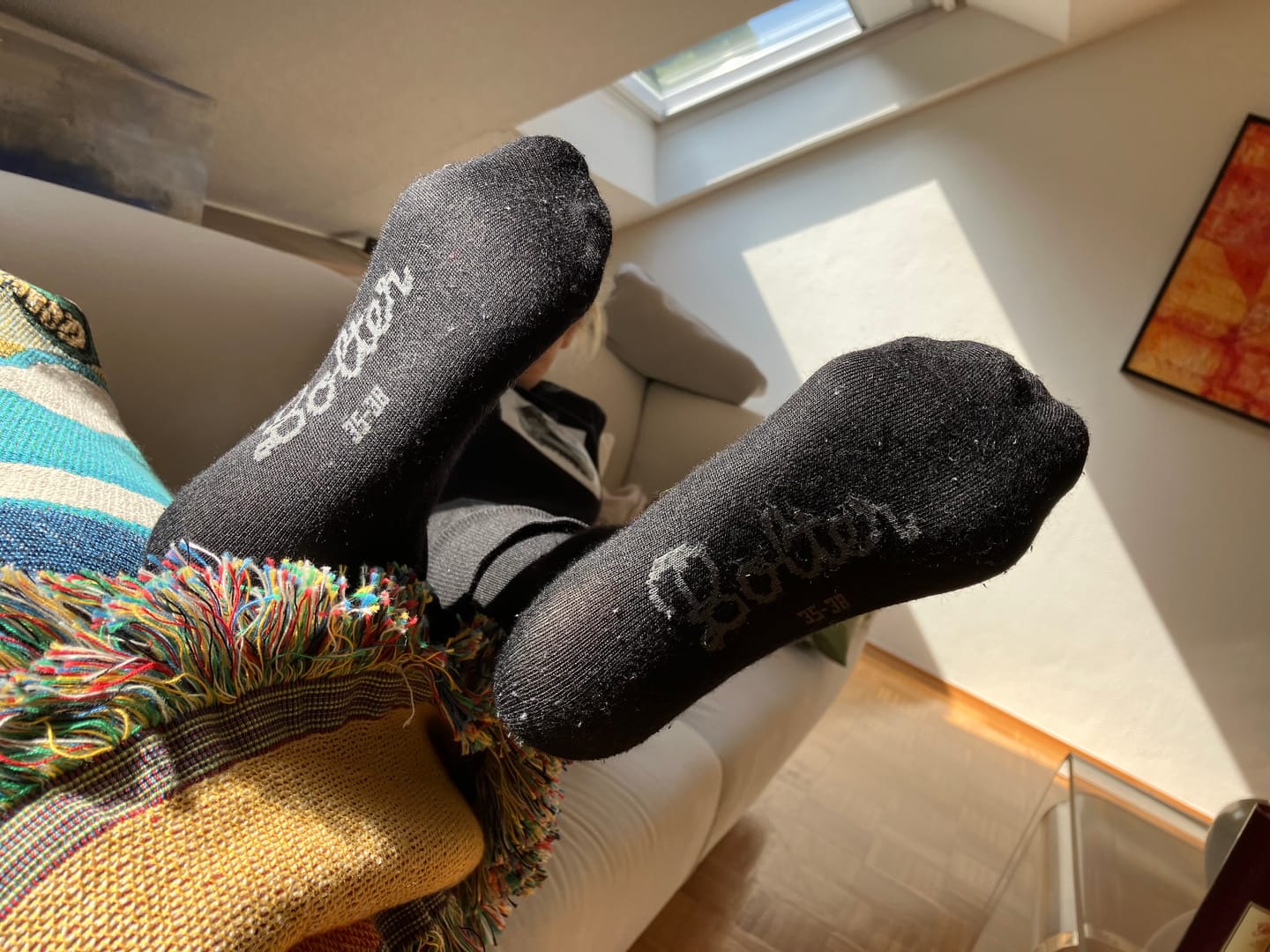 Customer photo review of Merino Business Kniestrumpf