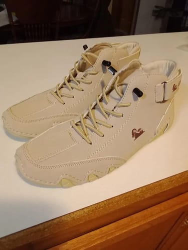 Customer photo review of Men Women Velcro Suede High Boots Beck Shoes (Unisex) (BOGO) (Discount auto-applies with 2 pairs in the cart.)