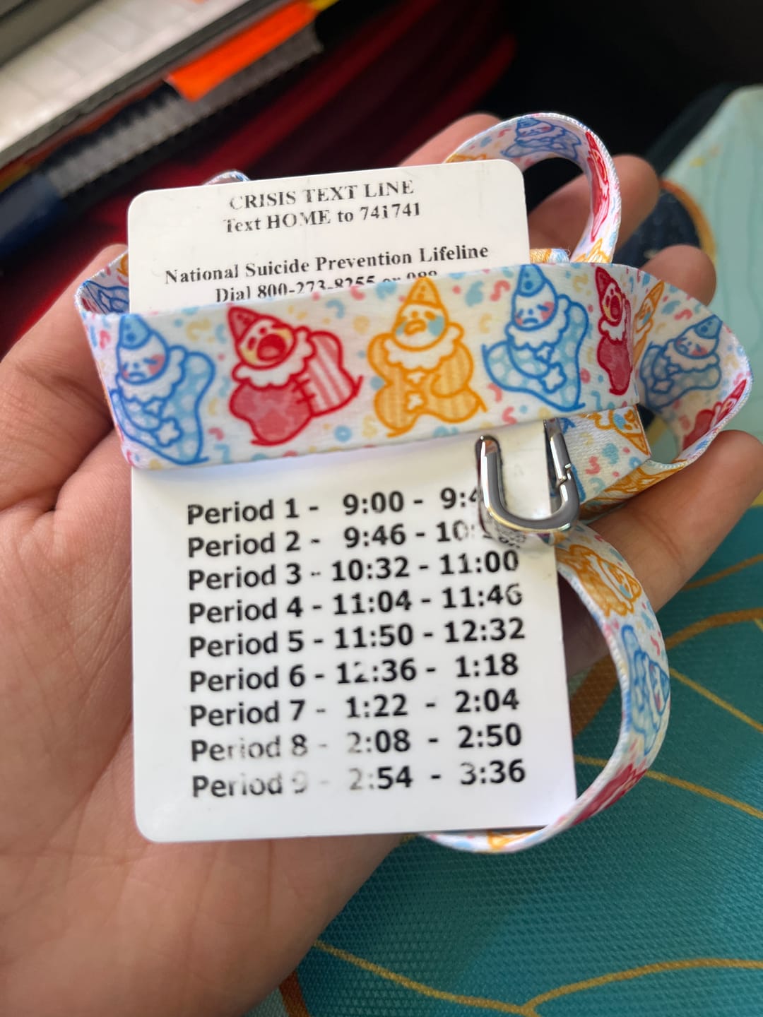 Customer photo review of Cute Lil Clowns Lanyard
