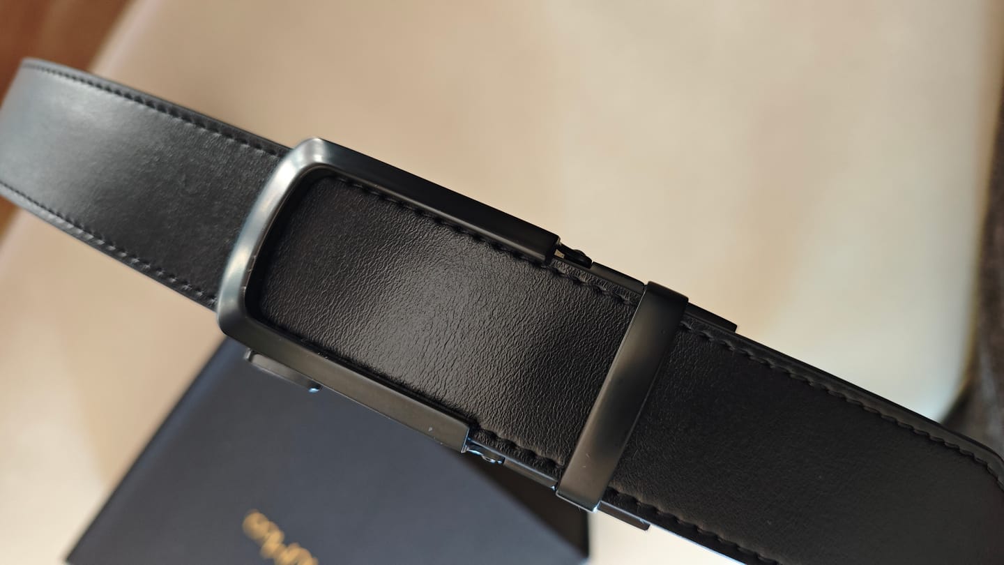 Customer photo review of Black | Genuine Leather Belt