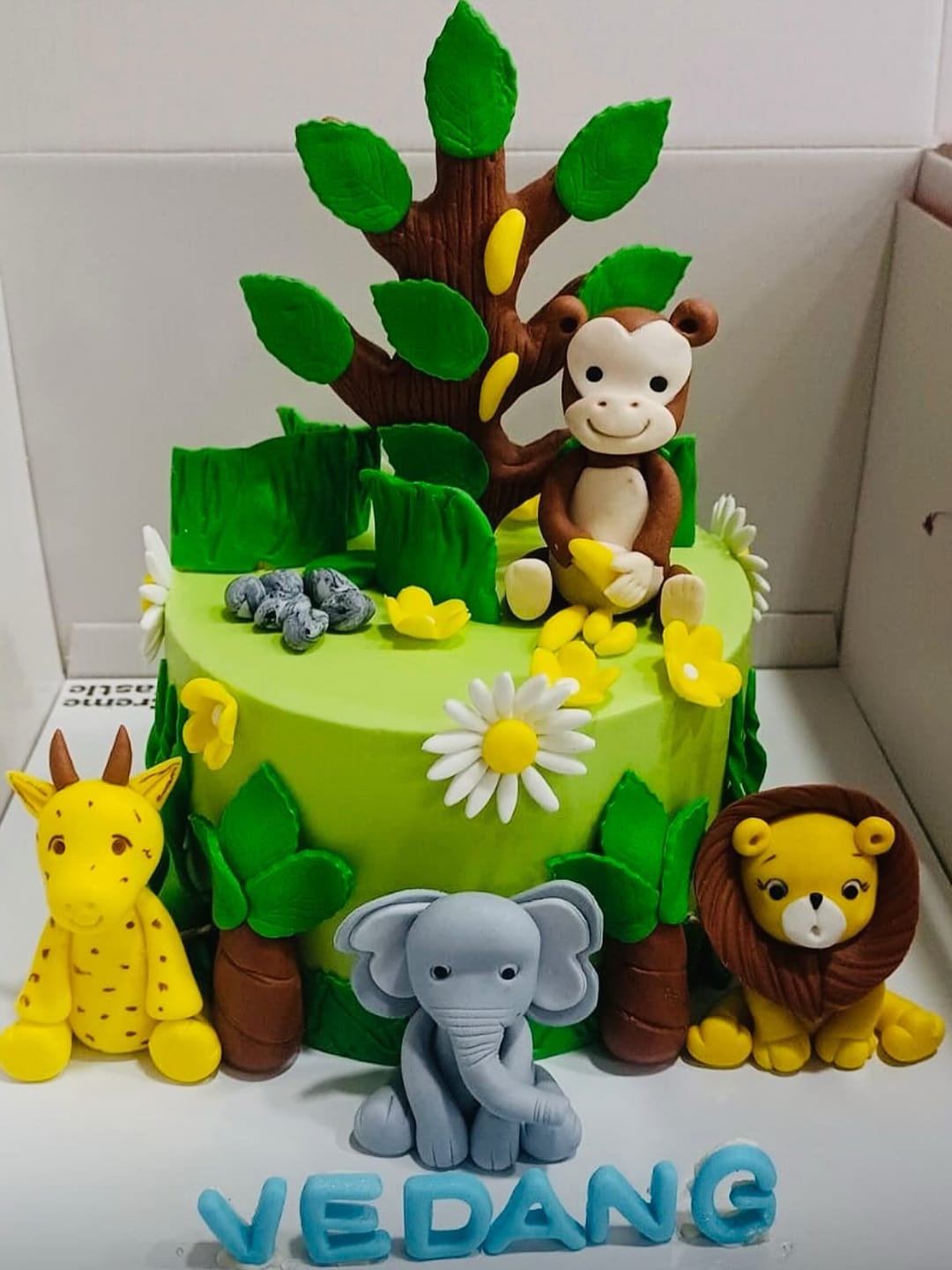 Customer photo review of Jungle Adventure Green Cake