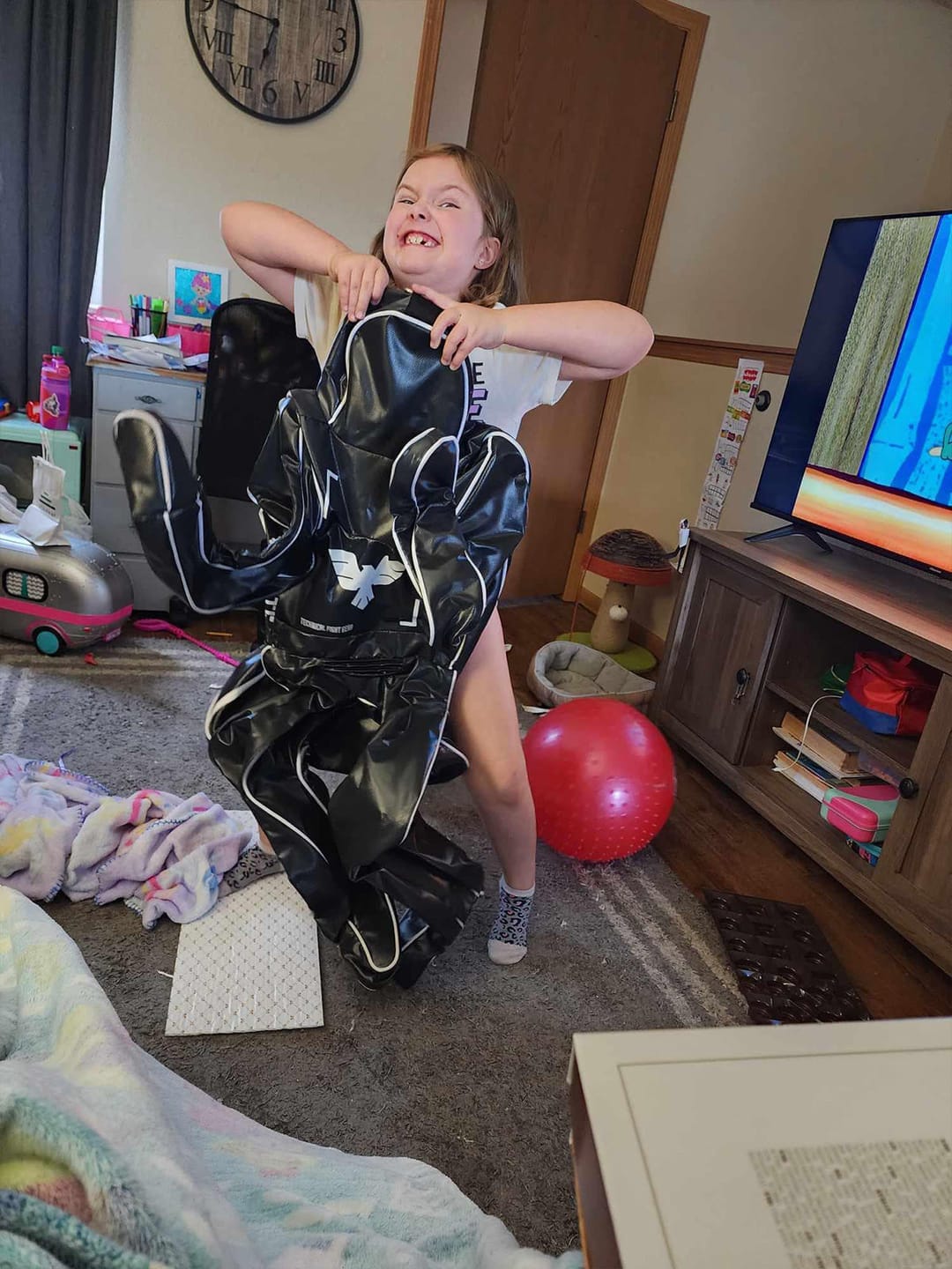Customer photo review of Kids Essential BJJ Grappling Dummy – 3'11" (120 cm), Unfilled