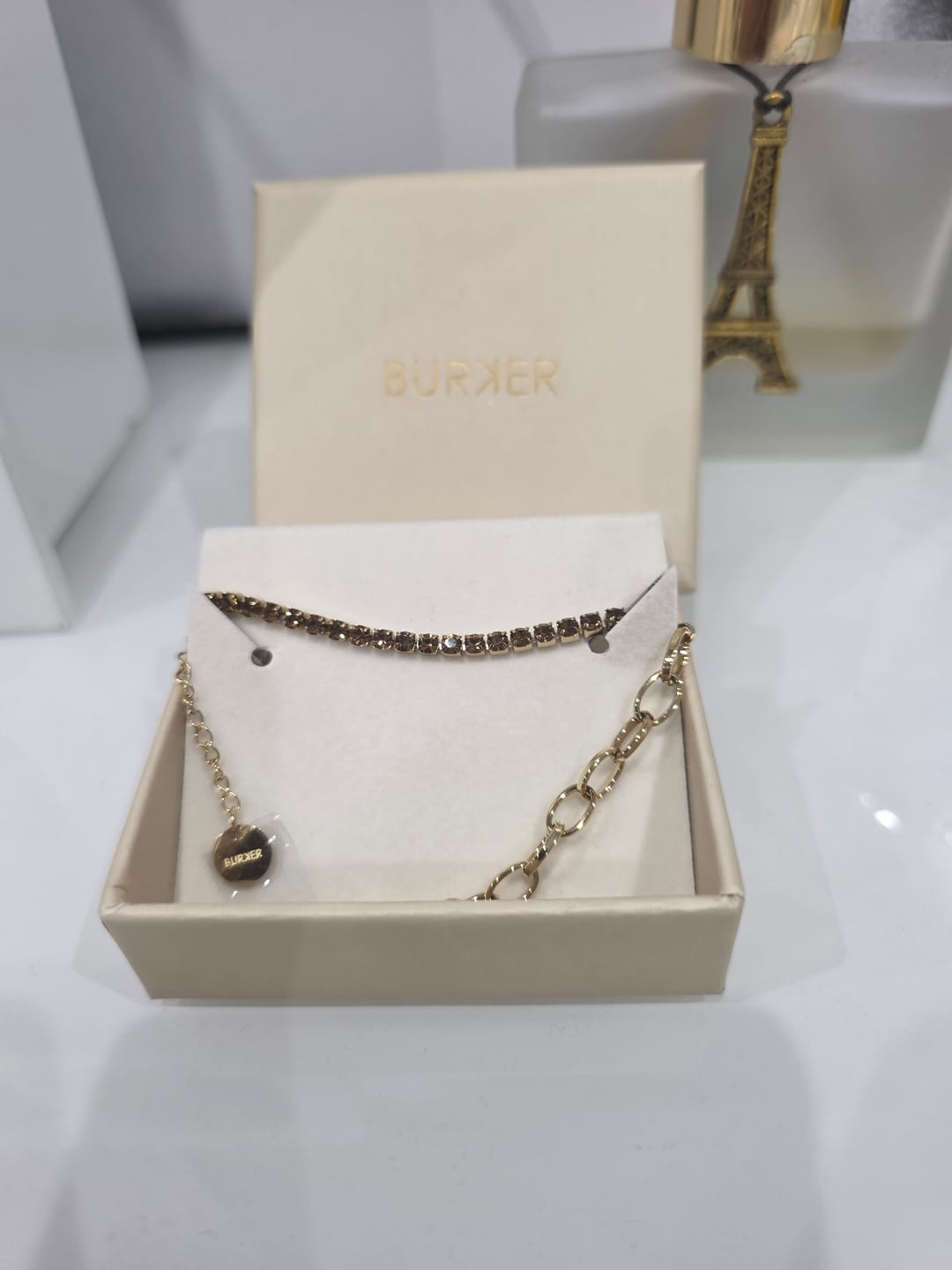 Customer photo review of Jade Gold Brown Bracelet
