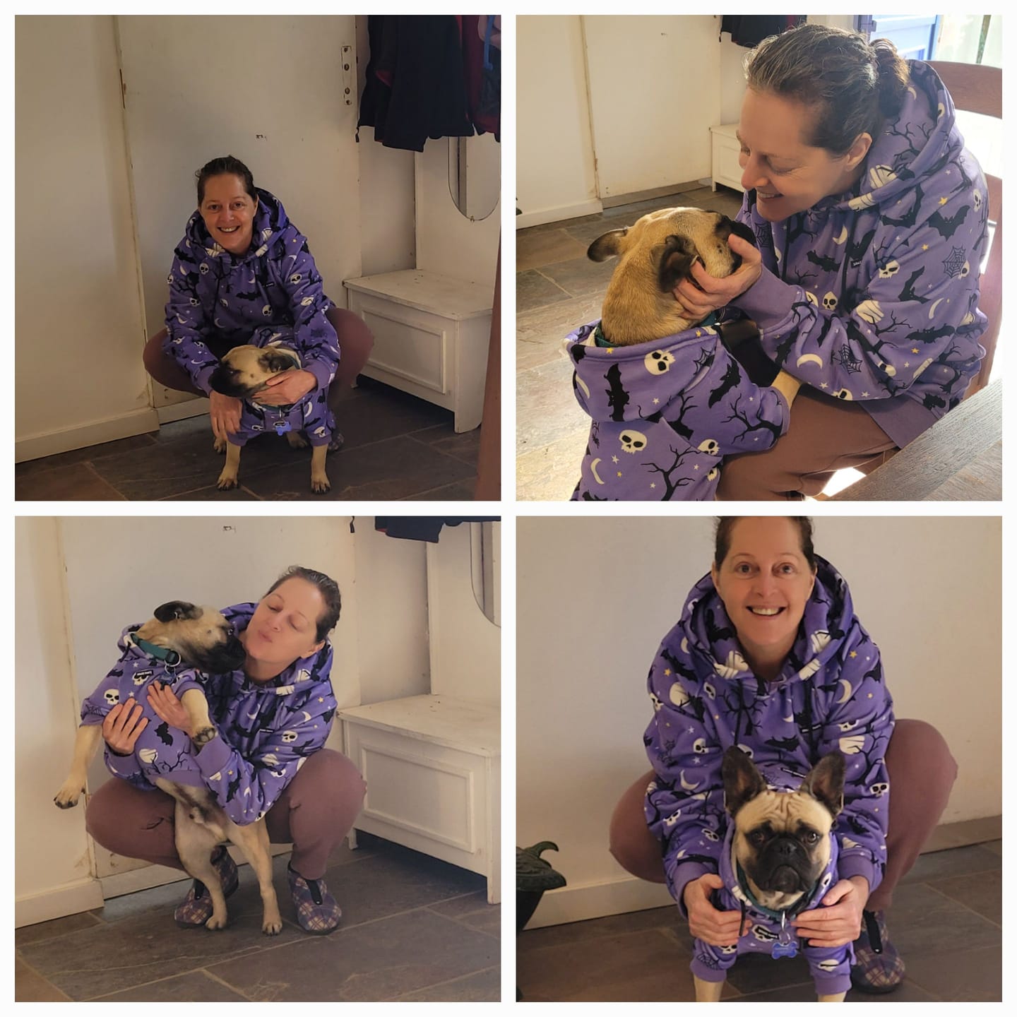 Customer photo review of Halloween Dog Hoodie - Purple