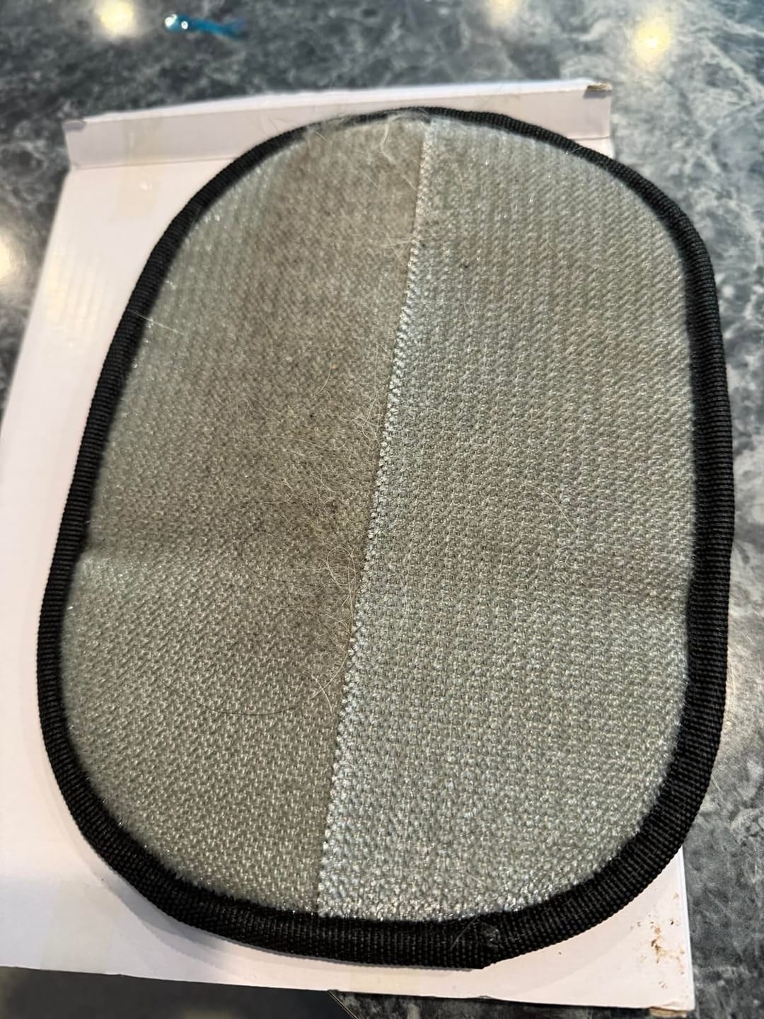 Customer photo review of Pet Hair Removal Glove with Dual-Sided Electrostatic Bristle