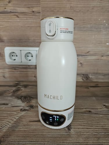 Customer photo review of Tragbarer Fläschchenwärmer + Milchpulverbox (weiß) + Schnell-Ladegerät