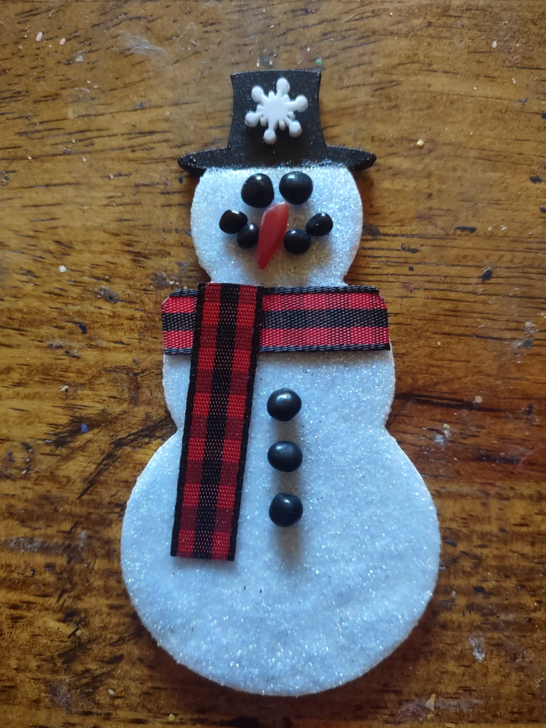 Customer photo review of Unfinished Wood Snowman Shape - Winter Decor - Craft - up to 46" DIY